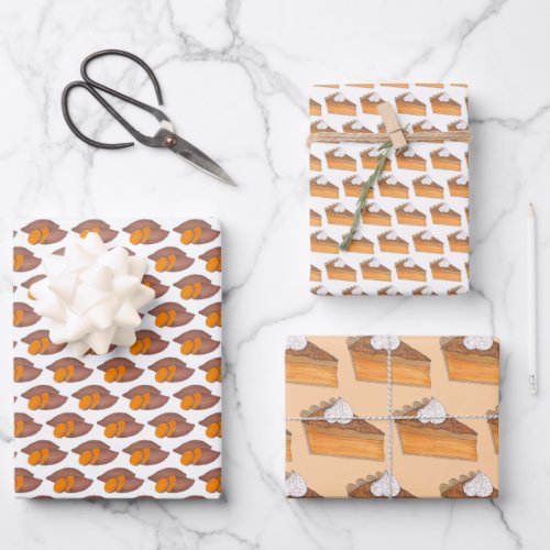 Sweet Potato Pie Slice Soul Food Southern Dessert Wrapping Paper Sheets