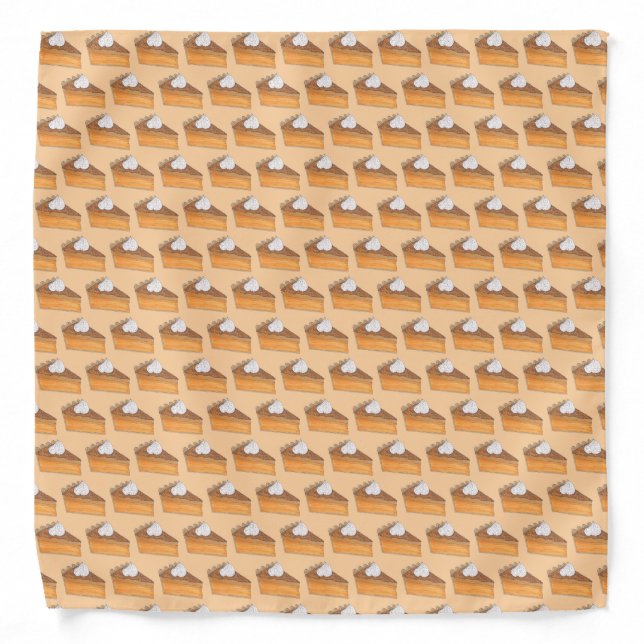 Sweet Potato Pie Slice Thanksgiving Christmas Food Bandana (Front)