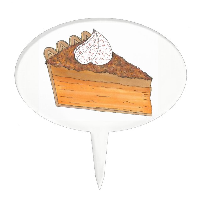 Sweet Potato Pie Southern Holiday Christmas Baking Cake Topper (Front)