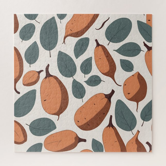 Sweet Potato Seamless Pattern Jigsaw Puzzle (Vertical)