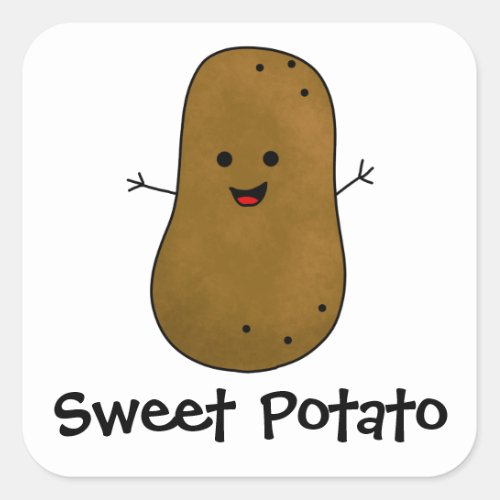 Sweet Potato Square Sticker