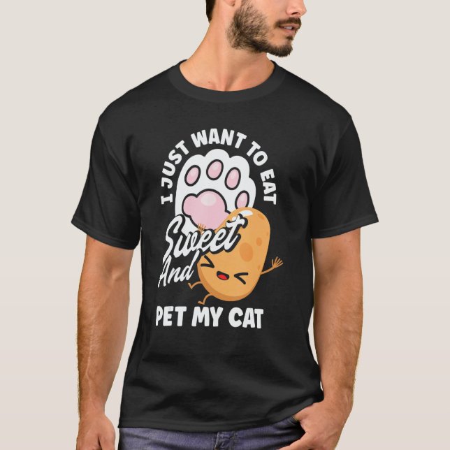 Sweet Potato Vegetable   Cat Owner T-Shirt (Front)