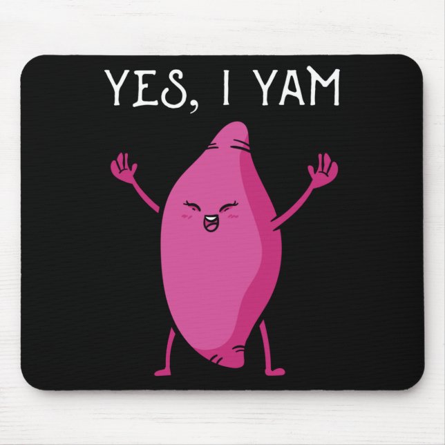 Sweet potato yam anniversary matching wedding mouse pad (Front)