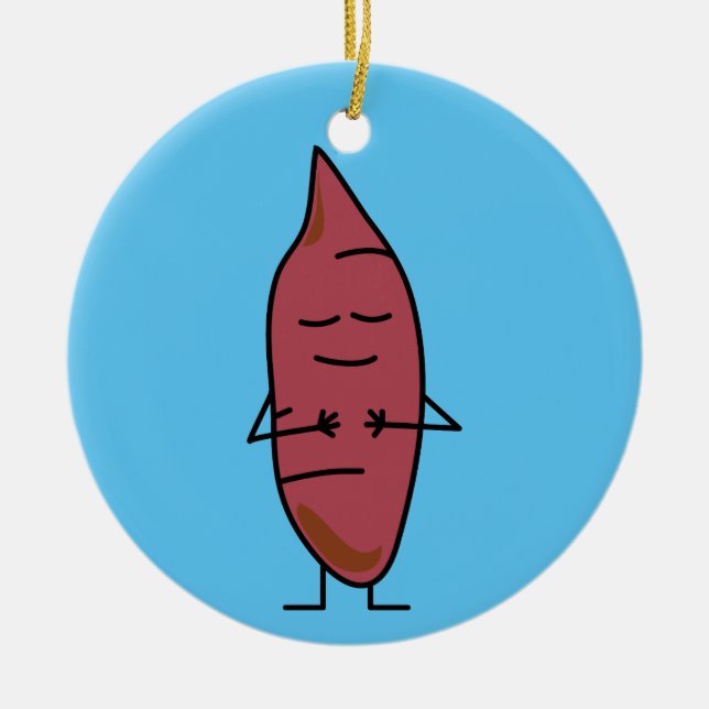 Sweet Potato Yam Yams Potatoes happybaked roasted Ceramic Ornament (Front)