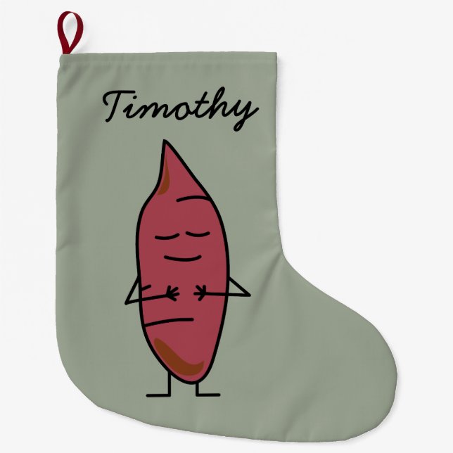 Sweet Potato Yam Yams Potatoes happybaked roasted Large Christmas Stocking (Front)
