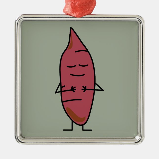 Sweet Potato Yam Yams Potatoes happybaked roasted Metal Ornament (Front)