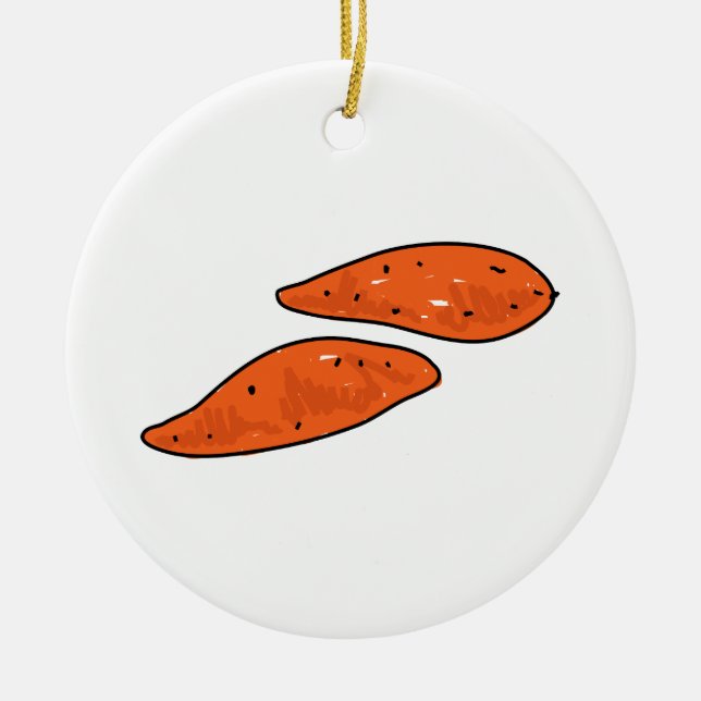 Sweet Potatoes Ceramic Ornament (Front)
