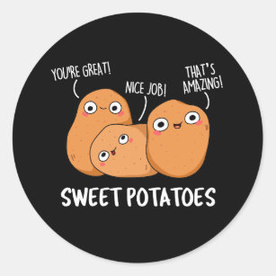 Pota-toes Cute Potato With Toes Pun Sticker | Zazzle