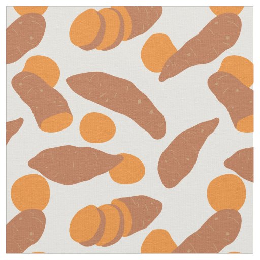 Sweet Potatoes Illustrations Cute Patterned Fabric