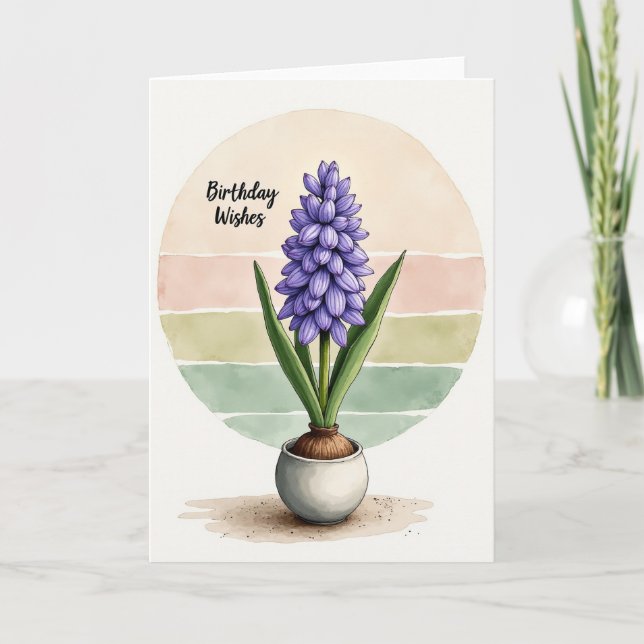 Sweet Potted Bloom Birthday Card (Front)