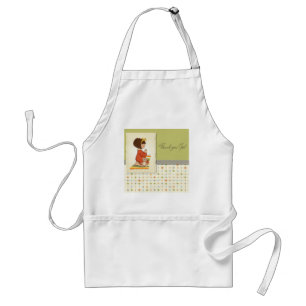 Sweet Praying Girl Thank You God Adult Apron