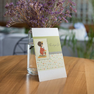 Sweet Praying Girl Thank You God Invitation