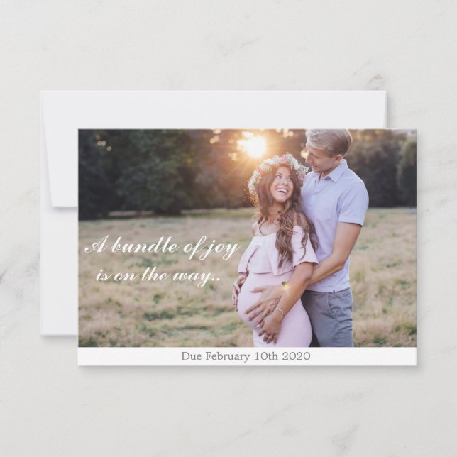 Sweet Pregnancy Announcement Card (Front)