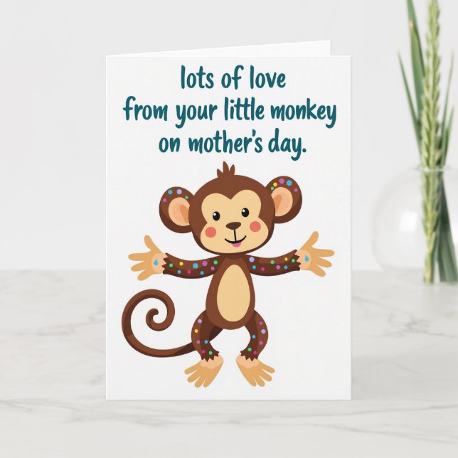 Sweet Primate Mothers Day Card (Front)