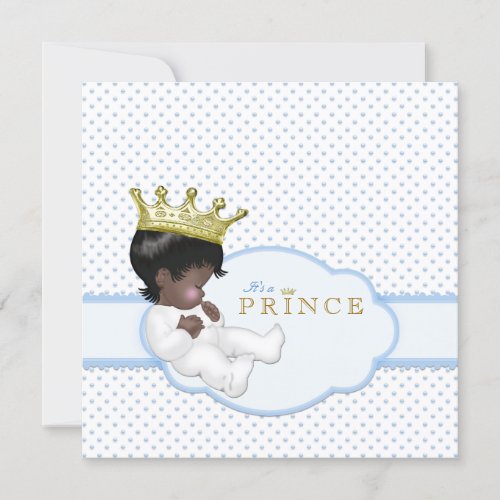 Sweet Prince Ethnic Baby Shower Invitation