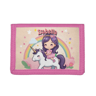 Sweet Princess and Unicorn Tri-fold Wallet