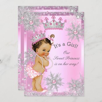 Sweet Princess Baby Shower Wonderland Pink Invitation by VintageBabyShop at Zazzle