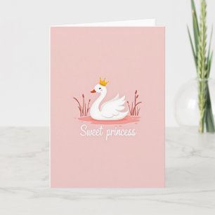 Sweet Princess Swan Art Card