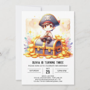 Sweet Printable Pirate Birthday Invitation