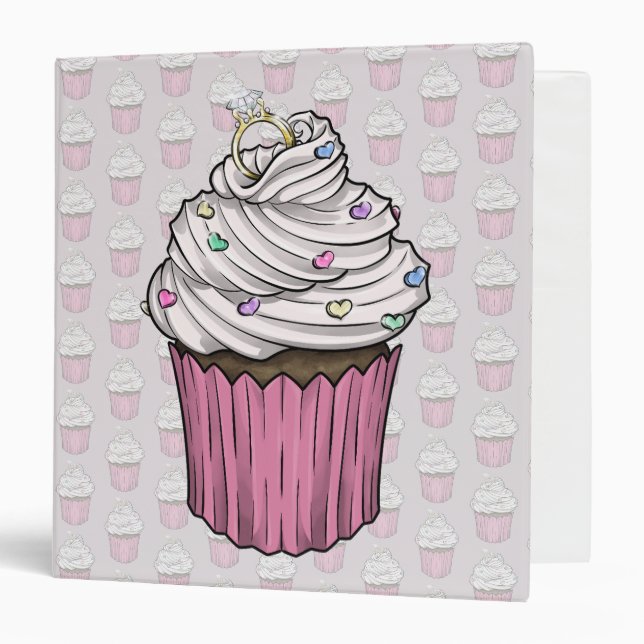 Sweet Proposal Cupcake 3 Ring Binder (Front/Inside)