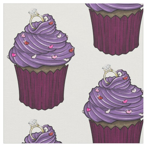Sweet Proposal Cupcake Fabric