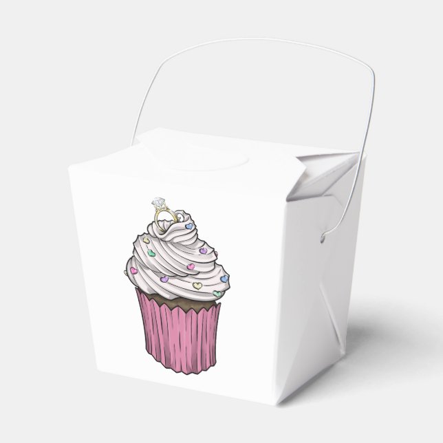 Sweet Proposal Cupcake Favor Boxes (Front Side)
