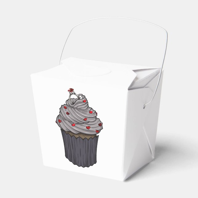 Sweet Proposal Cupcake Favor Boxes (Front Side)