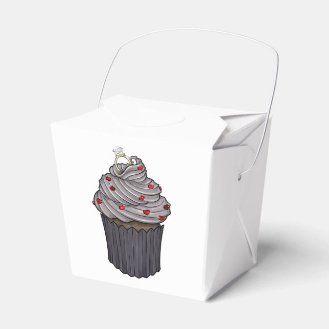 Sweet Proposal Cupcake Favor Boxes (Front Side)