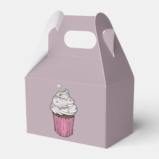 Sweet Proposal Cupcake Favor Boxes (Front Side)