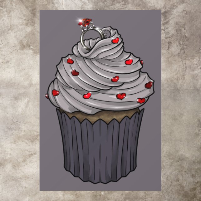 Sweet Proposal Cupcake Floor Decals (Insitu)