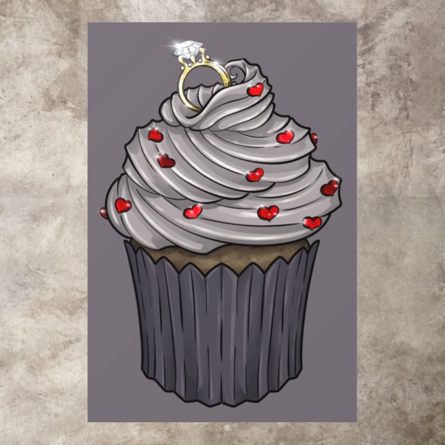 Sweet Proposal Cupcake Floor Decals (Insitu)