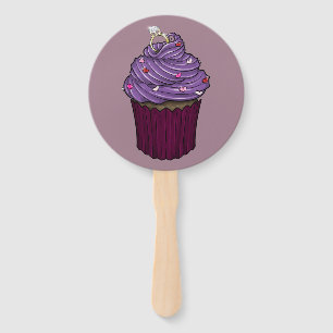 Sweet Proposal Cupcake Hand Fan