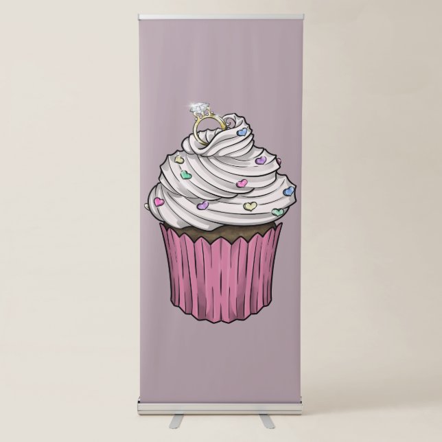 Sweet Proposal Cupcake Retractable Banner (Front)