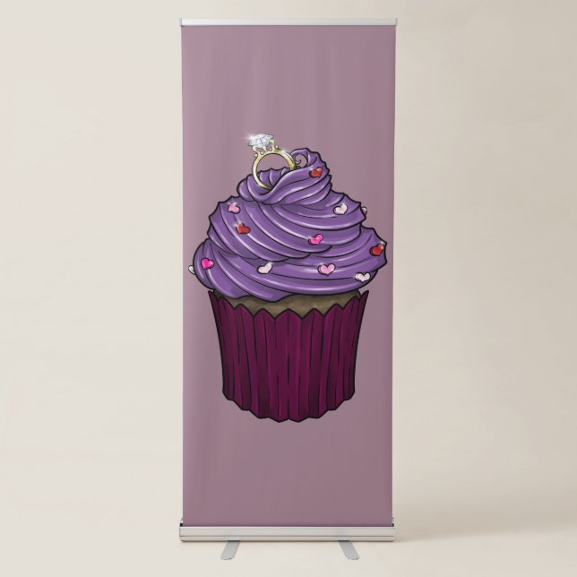 Sweet Proposal Cupcake Retractable Banner (Front)