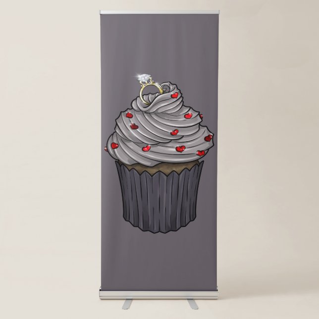 Sweet Proposal Cupcake Retractable Banner (Front)
