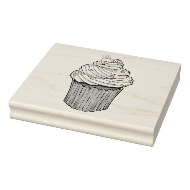 Sweet Proposal Cupcake Rubber Stamp (Stamp)