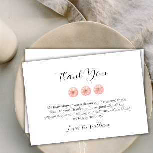 Sweet Pumpkin Baby Shower Thank You Card