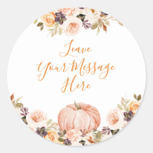 Sweet Pumpkin Birthday Love Your Message Here Classic Round Sticker