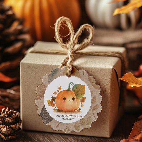 Sweet Pumpkin Fall Baby Shower Favor Tags