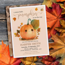 Sweet Pumpkin Fall Baby Shower Invitation