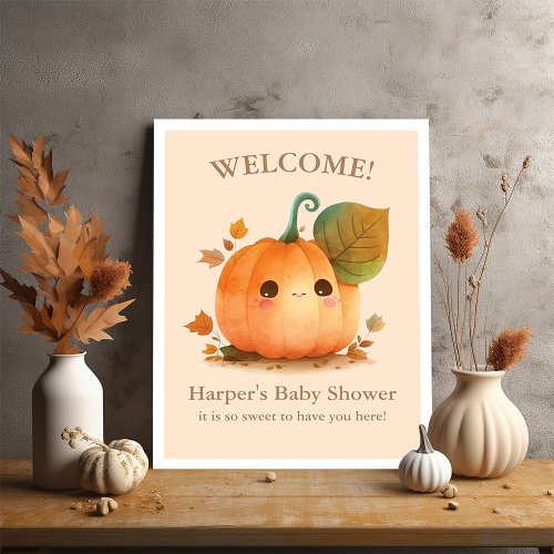 Sweet Pumpkin Fall Baby Shower Poster