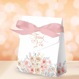Sweet Pumpkin Floral Baby Shower  Favor Boxes