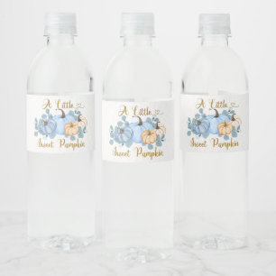 Sweet pumpkin is on the way water bottle label