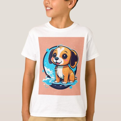 Sweet Pup _ Adorable Dog Sticker T_Shirt