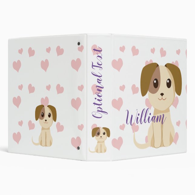 Sweet Puppy  3 Ring Binder (Background)