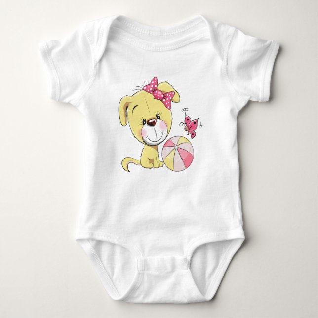 Sweet Puppy Baby Jersey Bodysuit (Front)