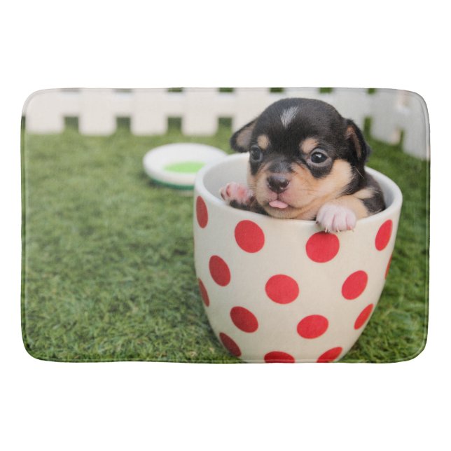 Sweet puppy bathroom mat (Front)