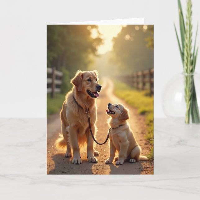 Sweet Puppy Fathers Day Card (Front)