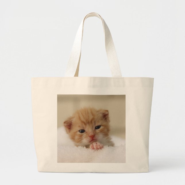 Sweet puppy kitty large tote bag (Front)