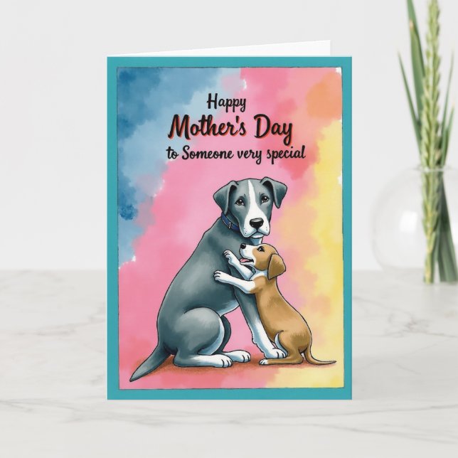 Sweet Puppy Love Mothers Day Card (Front)